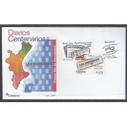 España Spain 4309 2007 Diarios Centenarios Las Provincias SPD Sobre Primer Día España Spain 4309 2007 Diarios Centenarios Las Provincias SPD Sobre Primer Día