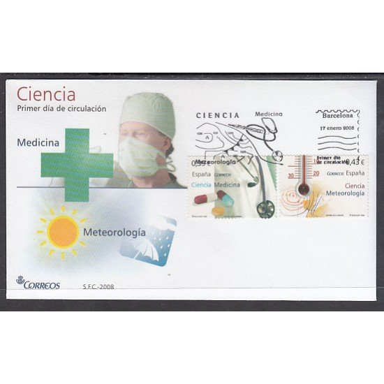 España Spain 4384/85 2008 Ciencia SPD Sobre Primer Día España Spain 4384/85 2008 Ciencia SPD Sobre Primer Día