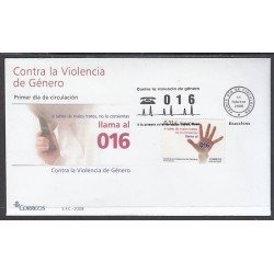 España Spain 4389 2008 Contra la Violencia de género SPD Sobre Primer Día España Spain 4389 2008 Contra la Violencia de género SPD Sobre Primer Día