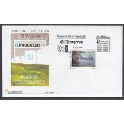 España Spain 4413 2008 Diarios Centenarios El Progreso SPD Sobre Primer Día España Spain 4413 2008 Diarios Centenarios El Progreso SPD Sobre Primer Día