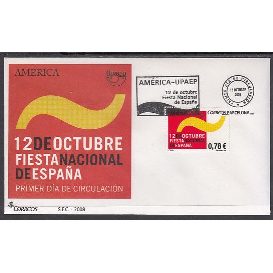 España Spain 4438 2008 América Upaep SPD Sobre Primer Día España Spain 4438 2008 América Upaep SPD Sobre Primer Día