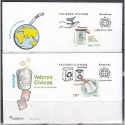 España Spain 4541/42 2010 Valores Civicos SPD Sobre Primer Día España Spain 4541/42 2010 Valores Civicos SPD Sobre Primer Día
