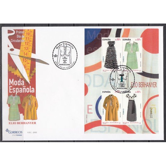 España Spain 4674 2011 Moda Española Elio Berhanyer SPD Sobre Primer Día España Spain 4674 2011 Moda Española Elio Berhanyer SPD Sobre Primer Día