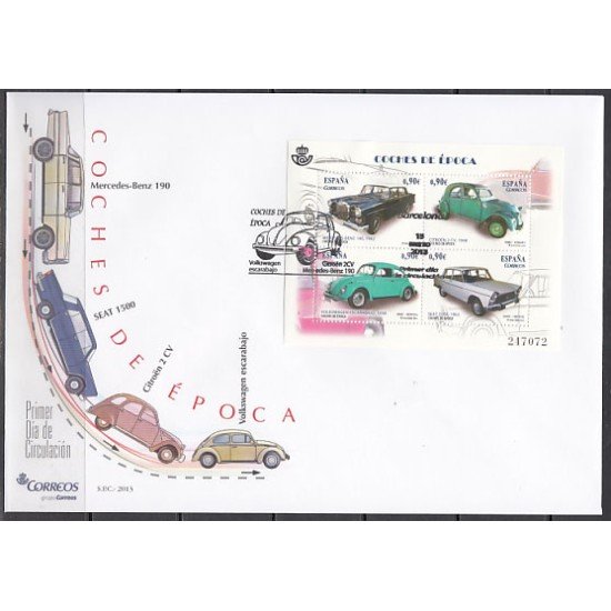 España Spain 4788 2013 Coches de Epoca HB SPD Sobre Primer Día