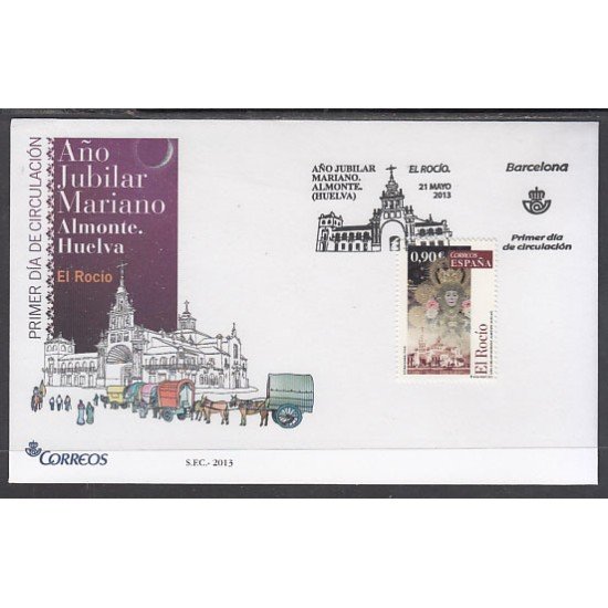 España Spain 4798 2013 Año Jubilar Mariano El Rocío SPD Sobre Primer Día España Spain 4798 2013 Año Jubilar Mariano El Rocío SPD Sobre Primer Día