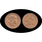 Francia France 20 francos 1911 Tercera República Oro Au