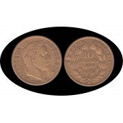 Francia France 10 francos franceses 1862 Oro Au