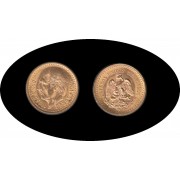 Mexico Mejico 2 1/2 pesos 1945 Miguel Hidalgo Oro Au gold