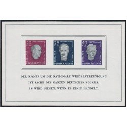 Alemania Oriental Germany  HB 9 1958 Homenaje a líderes socialistas MNH