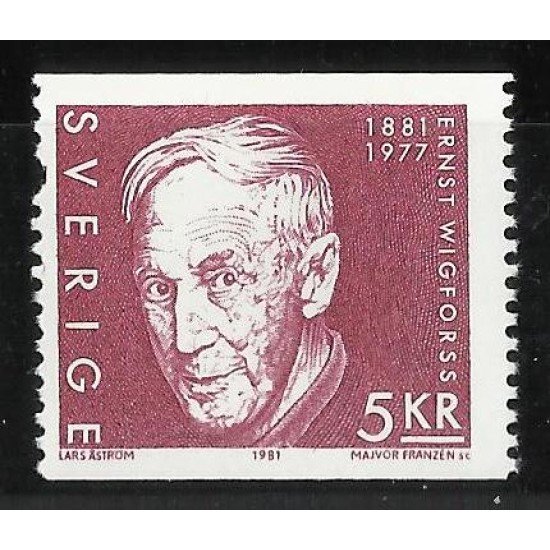 MI1/VAR1 Suecia Sweden 1116 1981 100 aniv. del nacimiento del político Ernst Wigforss MNH MI1/VAR1 Suecia Sweden 1116 1981 100 aniv. del nacimiento del político Ernst Wigforss MNH