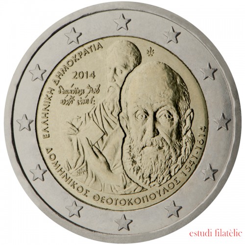 Grecia 2014 2 € euros conmemorativos Av muerte de  