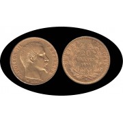 Francia France 20 francos 1858 Napoleon III Bonaparte Oro Au