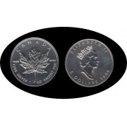 Canadá Canada Onza de plata 5 $ 1994 Maple Leaf  Elisabeth II