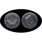 Canadá Canada Onza de plata 5 $ 2001 Maple Leaf Elisabeth II