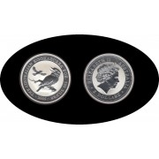 Australia  2 OZ onzas 2004 Kookaburra 2$ Plata Ag