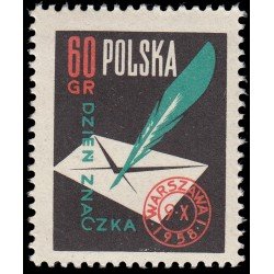 Polonia Poland 940 1958 Día del sello MNH Polonia Poland 940 1958 Día del sello MNH
