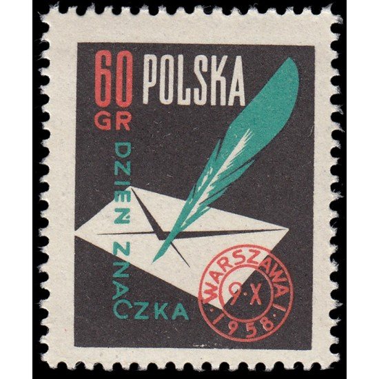 Polonia Poland 940 1958 Día del sello MNH Polonia Poland 940 1958 Día del sello MNH