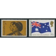 MI2/VAR1  Australia  Nº 404/05  1970  reyes bandera MNH