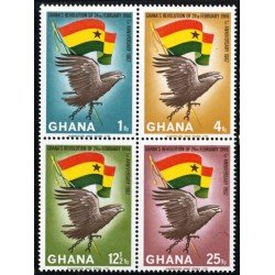 MI2/FAU1 Ghana 262/65 Bloque 4 Revolución, lujo MNH MI2/FAU1 Ghana 262/65 Bloque 4 Revolución, lujo MNH