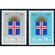 MI2 Islandia Iceland 385/86 1969 MNH