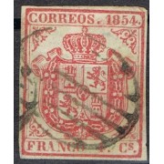 España Spain 33 1854 Escudo Usado