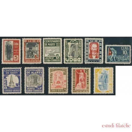 Cuba A- 78/87 1953/54  Jose Martí MH