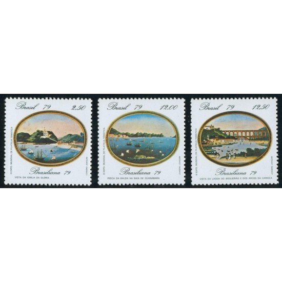 Brasil Brazil 1386/88 1979 Brasilia 79 Pinturas de Leandro Joaquín MNH Brasil Brazil 1386/88 1979 Brasilia 79 Pinturas de Leandro Joaquín MNH