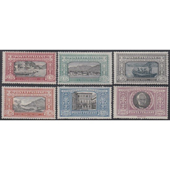 Italia Italy Nº 146/51 1923 50 Aniv. Alessandro Manzoni MNH Italia Italy Nº 146/51 1923 50 Aniv. Alessandro Manzoni MNH