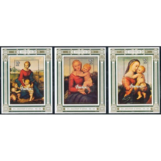 PI2 Penrhyn HB 50/52 Navidad 1983 MNH PI2 Penrhyn HB 50/52 Navidad 1983 MNH