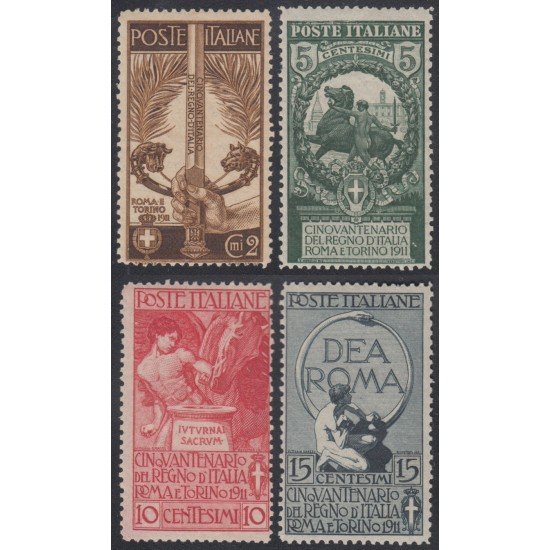 Italia Italy 88/91 1923 50 Aniv. Unión Italiana Expo. Roma y Turin MNH Italia Italy 88/91 1923 50 Aniv. Unión Italiana Expo. Roma y Turin MNH