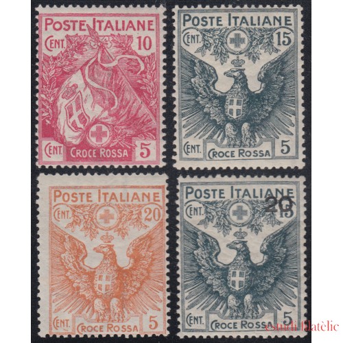 Italia Italy 98/101 1923 A favor de la Cruz Roja MNH