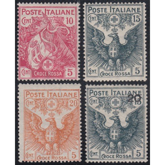 Italia Italy 98/101 1923 A favor de la Cruz Roja MNH Italia Italy 98/101 1923 A favor de la Cruz Roja MNH