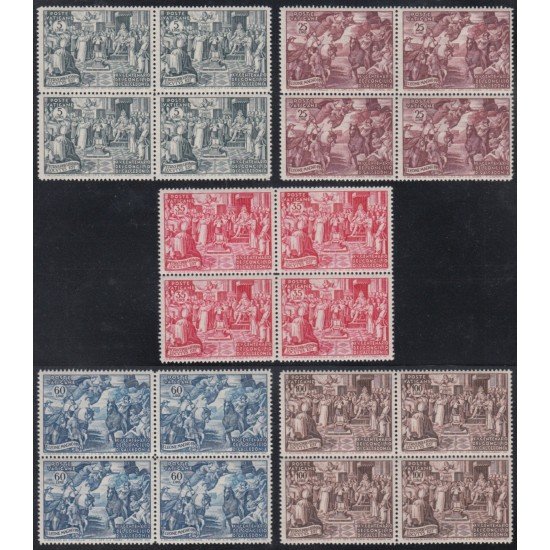 Vaticano 167/71 Bl.4 1951 XV Cent. Concilio Calcedonia MNH Vaticano 167/71 Bl.4 1951 XV Cent. Concilio Calcedonia MNH