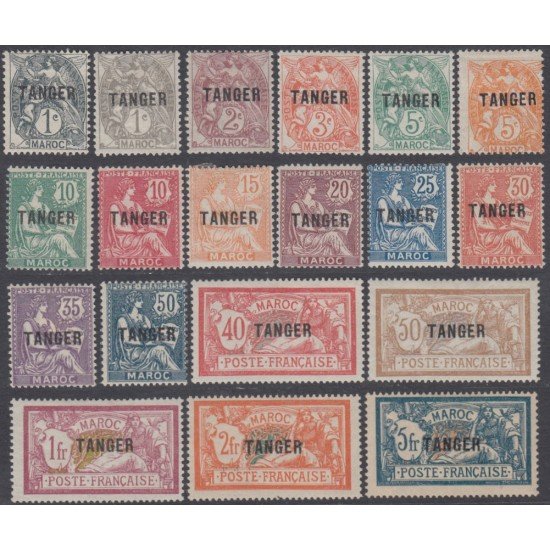 Tánger Francés 80/97 1918 - 1924 Tipe Blanc Mouchon y Merson MH