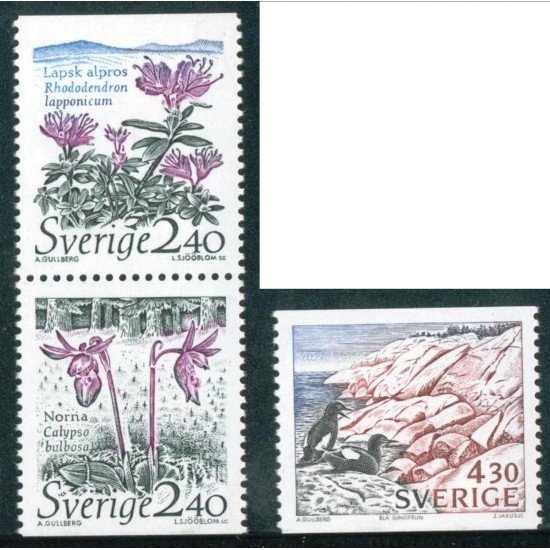 FL1 Suecia Sweden 1548a/50 1989 Parques nacionales MNH FL1 Suecia Sweden 1548a/50 1989 Parques nacionales MNH