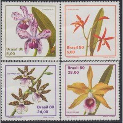 Brasil Brazil 1439/42 1980 Orquídeas Flores Flowers MNH Brasil Brazil 1439/42 1980 Orquídeas Flores Flowers MNH