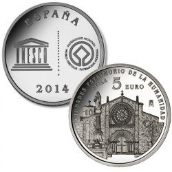 España Spain 2014 5 euros I Serie Ciudades Patr. de la Humanidad Avila Plata Ag