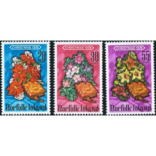 FL3 Norfolk Islas 216/18 1978 Navidad Chritsmas Flores Flowers MNH FL3 Norfolk Islas 216/18 1978 Navidad Chritsmas Flores Flowers MNH
