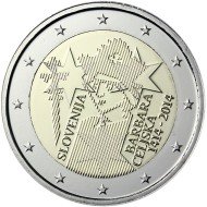 Eslovenia 2014 2 euros conmemorativos 600° Av. coronación de Barbara Celjska