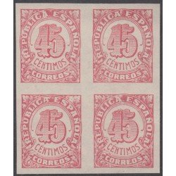 España Spain NE 29s Bl.4 1938 No Emitidos No expendidos Cifras MNH España Spain NE 29s Bl.4 1938 No Emitidos No expendidos Cifras MNH