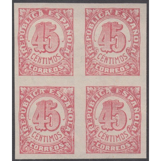 España Spain NE 29s Bl.4 1938 No Emitidos No expendidos Cifras MNH España Spain NE 29s Bl.4 1938 No Emitidos No expendidos Cifras MNH
