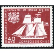 BA2 Chile 343 1970 Toma de Valdivia Barco Boat MNH