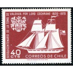 BA2 Chile 343 1970 Toma de Valdivia Barco Boat MNH BA2 Chile 343 1970 Toma de Valdivia Barco Boat MNH