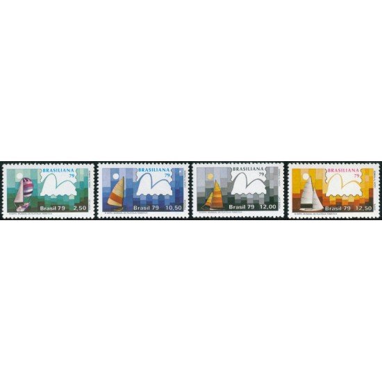 Brasil Brazil 1361/64 1979 Brasiliana 79 3ra Exposición Mundial de Filatelia MNH Brasil Brazil 1361/64 1979 Brasiliana 79 3ra Exposición Mundial de Filatelia MNH