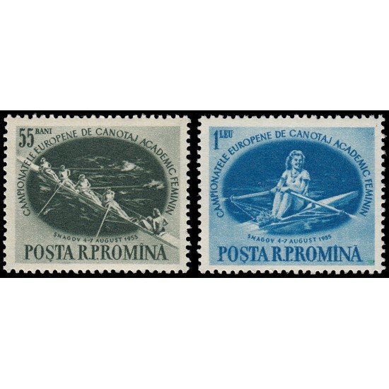 BA2/DEP1 Rumanía Romania 1403/04 1955 Campeonatos de Europa de remo femeninos MNH BA2/DEP1 Rumanía Romania 1403/04 1955 Campeonatos de Europa de remo femeninos MNH