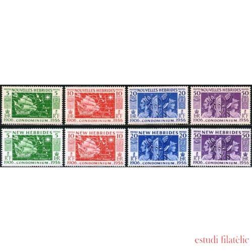 BA2 Nuevas Hébridas New Hebrides 167/74 1956 MNH