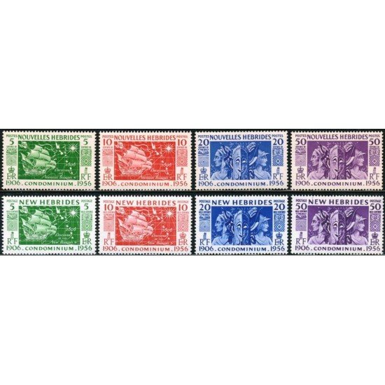 BA2 Nuevas Hébridas New Hebrides 167/74 1956 MNH BA2 Nuevas Hébridas New Hebrides 167/74 1956 MNH