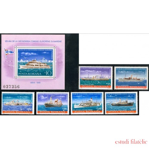 BA2 Rumanía  Romania  Nº 3320/25 + HB147  1981    MNH