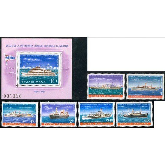BA2 Rumanía Romania Nº 3320/25 + HB147 1981 MNH BA2 Rumanía Romania Nº 3320/25 + HB147 1981 MNH