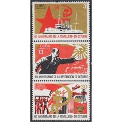 Cuba 2030/32 1977 60 Aniversario de la Revolución de Octubre MNH Cuba 2030/32 1977 60 Aniversario de la Revolución de Octubre MNH